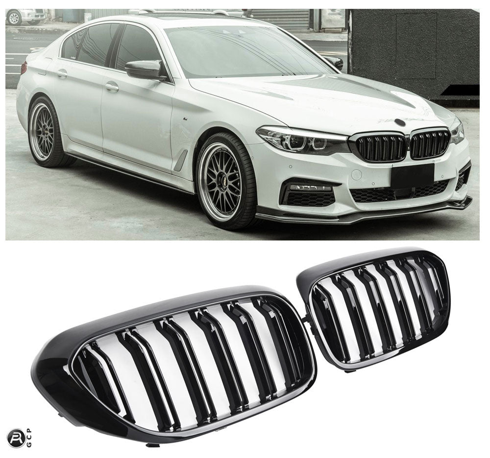 Sport Nierengrill Doppelsteg hochglanz schwarz BMW 5er G30 G31 2017-2020 Vor-LCI
