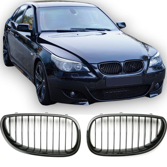 Sport Nierengrill Hochglanz Schwarz für BMW 5er E60 E61 07/2003-05/2010