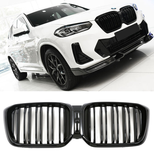 Kühlergrill / Nierengrill hochglanz schwarz für BMW X3 X4 G01 G02 LCI