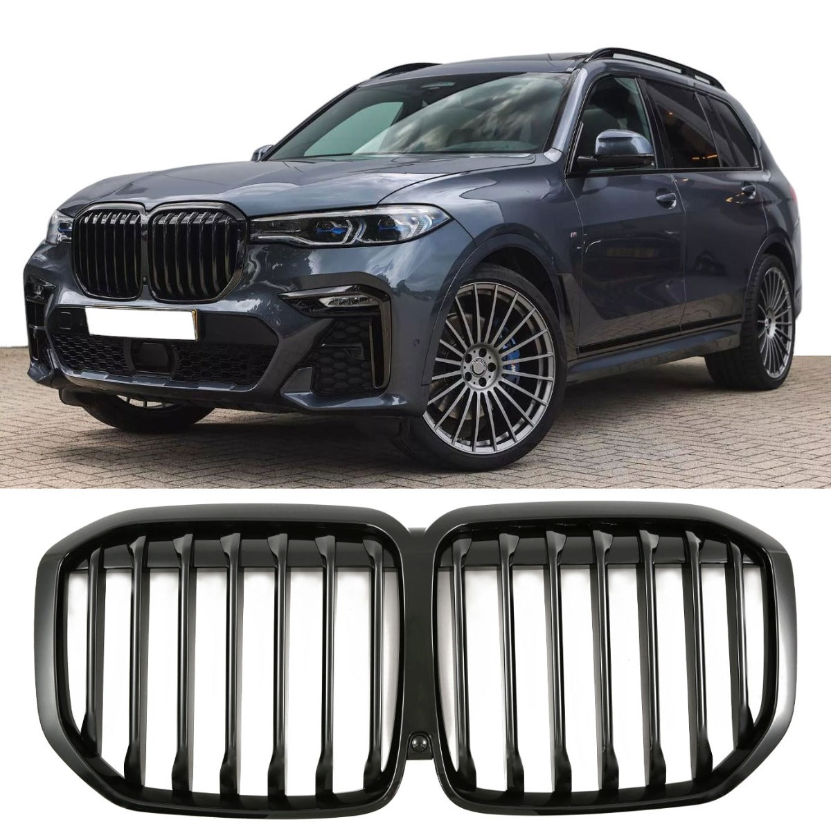 Sport Nierengrill Hochglanz Schwarz für BMW X7 G07 2019-2022