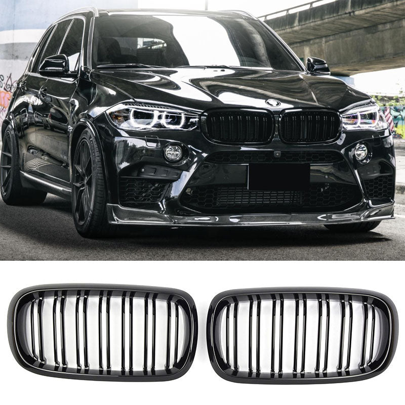 Sport Doppelsteg Nierengrill hochglanz schwarz BMW X5 F15 X6 F16 08/2013–07/2018