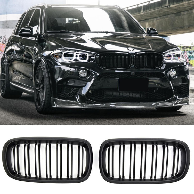 Sport Doppelsteg Nierengrill matt schwarz für BMW X5 F15 X6 F16 2013–2018