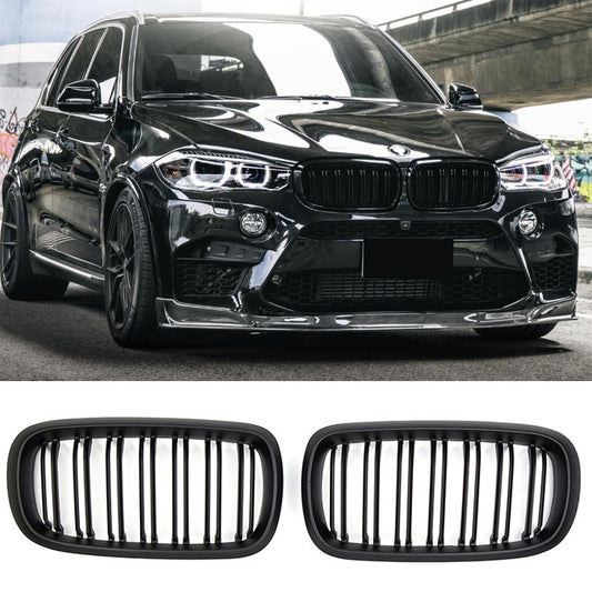 Sport Doppelsteg Nierengrill matt schwarz für BMW X5 F15 X6 F16 2013–2018
