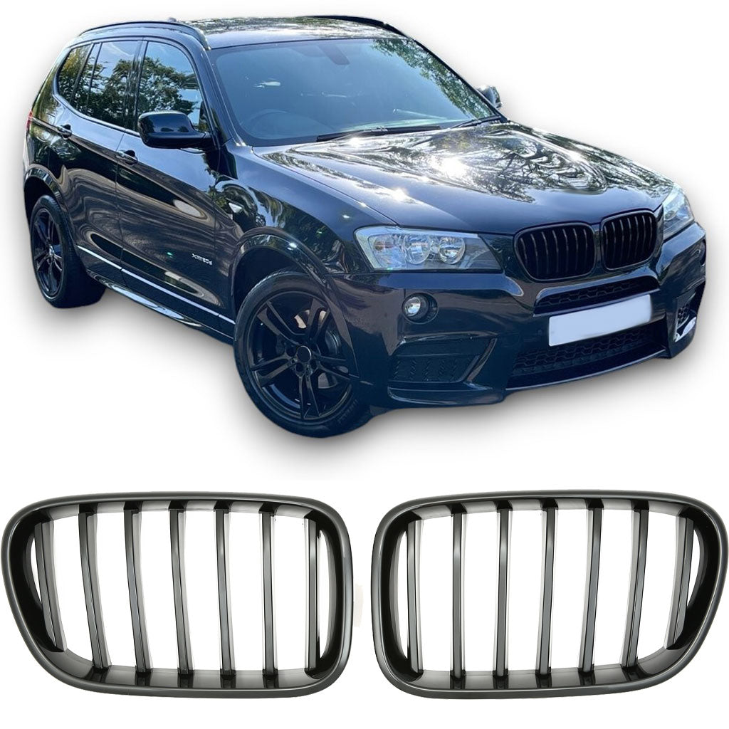 Sport Nierengrill Hochglanz Schwarz für BMW X3 F25 2010-2014