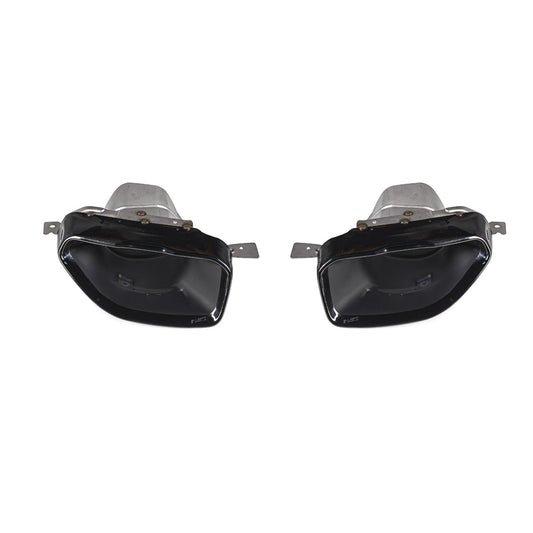 Hochglanz schwarze Auspuffblenden aus Edelstahl für BMW G42 G20 G21 G22 G23 G26 M240i M340i M440i (MDS-Diffusoren)