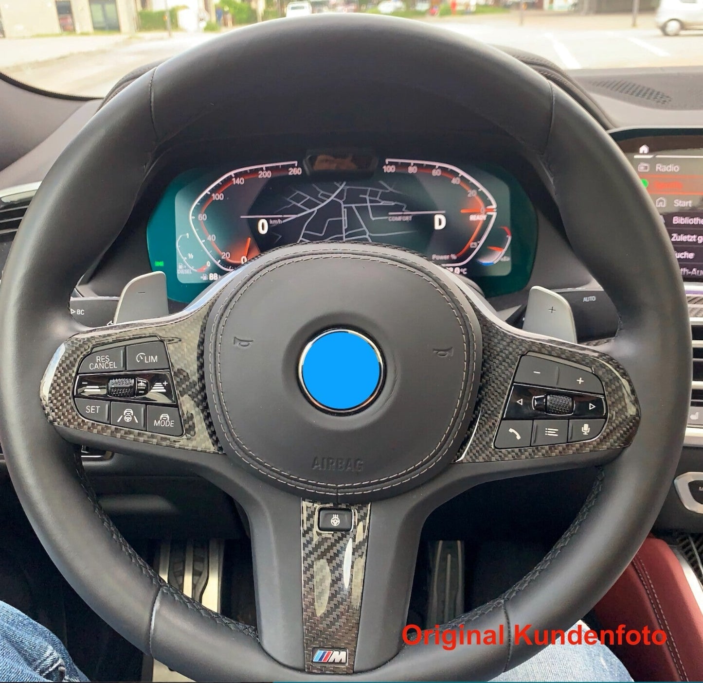 Dry CARBON Lenkrad Blenden Cover für BMW F40 F44 F39 G20 G21 G22 G23 G30 G31 G32 7er G11 G12 8er G14 G15 G16 G01 G02 G05 G06 G07