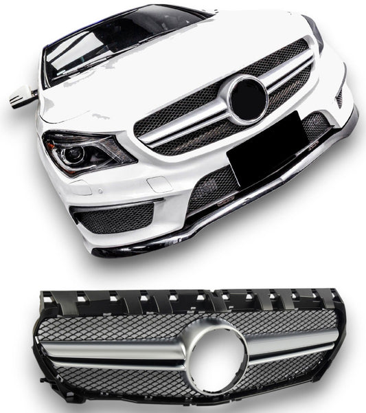 Sport Kühlergrill GT Design schwarz/silber für Mercedes CLA C117 2013-2019