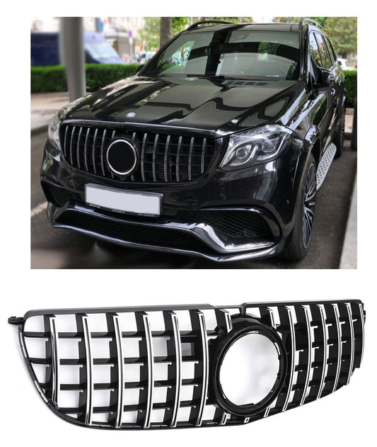 Sport Panamericana GT Kühlergrill schwarz Chrom für Mercedes GLS X166 Facelift 2016-2019