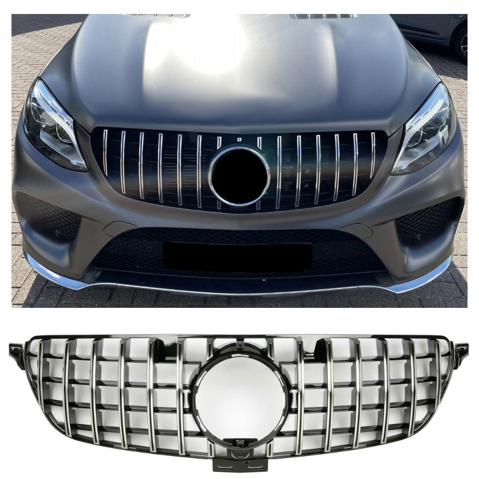 Panamericana GT Kühlergrill hochglanz schwarz für Mercedes GLE W166 ab 2015