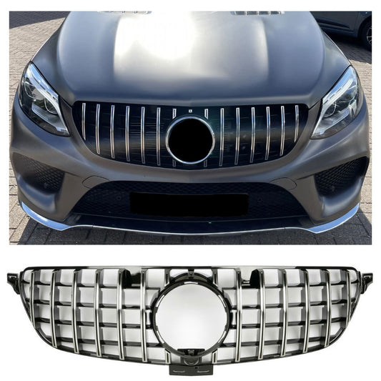 Panamericana GT Kühlergrill hochglanz schwarz für Mercedes GLE W166 ab 2015