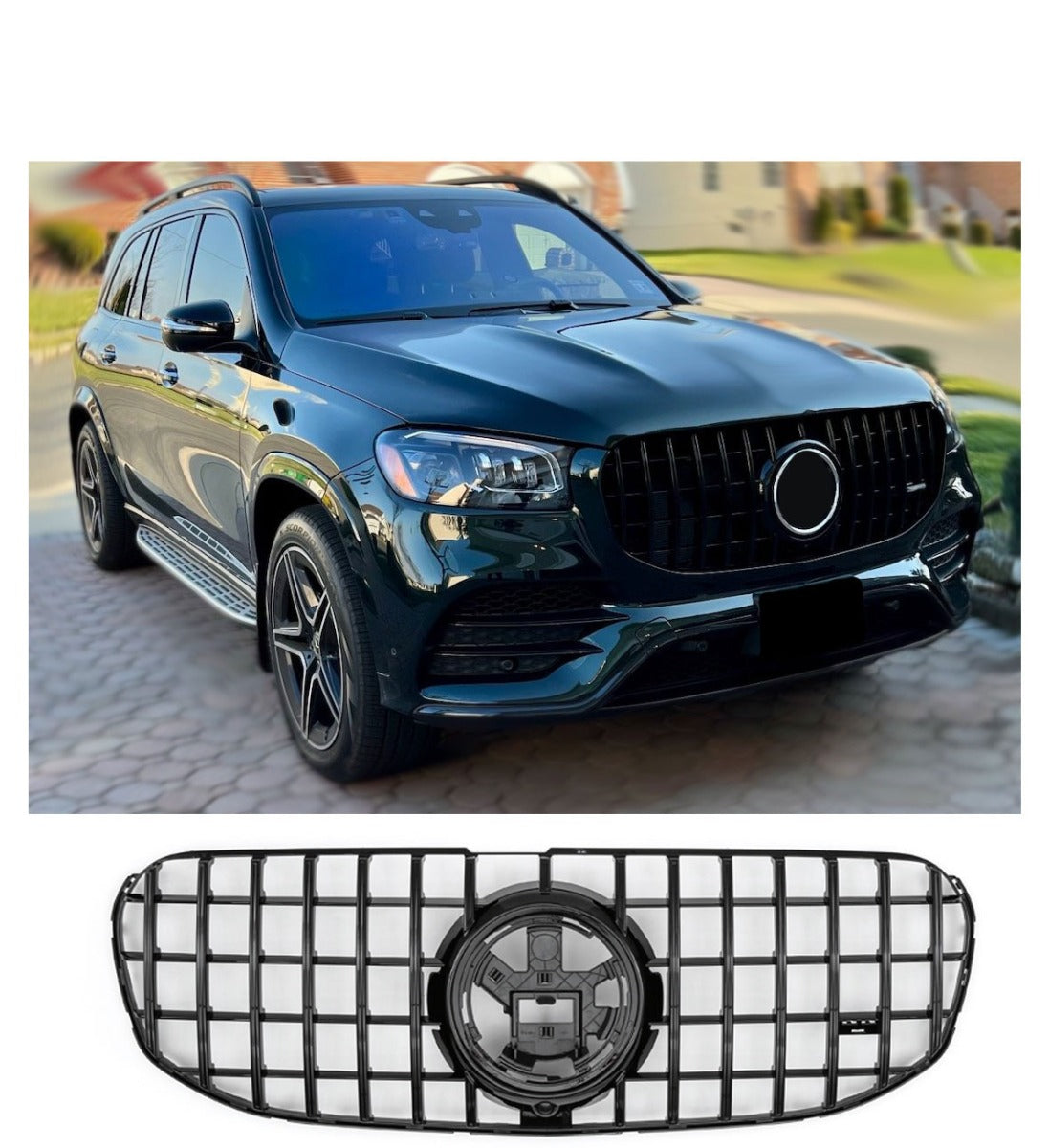 Sport Panamericana GT Kühlergrill hochglanz schwarz für Mercedes GLS X167 10/2019-10/2023
