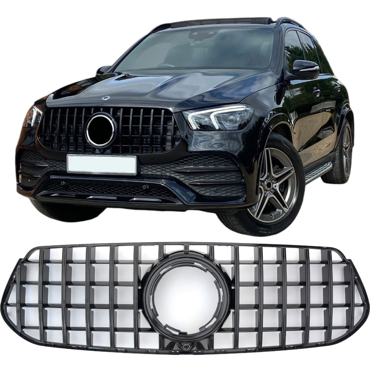 Sport Panamericana GT Kühlergrill hochglanz schwarz für Mercedes GLE W167/C167 AMG Line 2019-2023