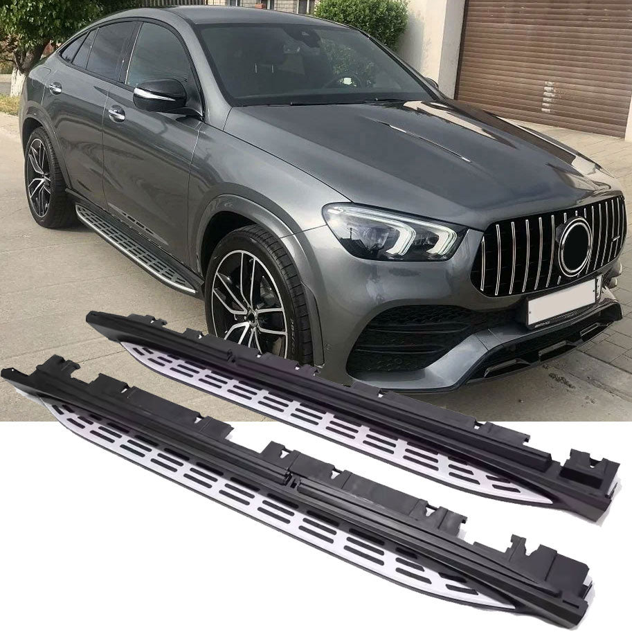 Alu Trittbretter Side Steps mit Anti-Rutsch-Noppen für Mercedes GLE Coupé C167