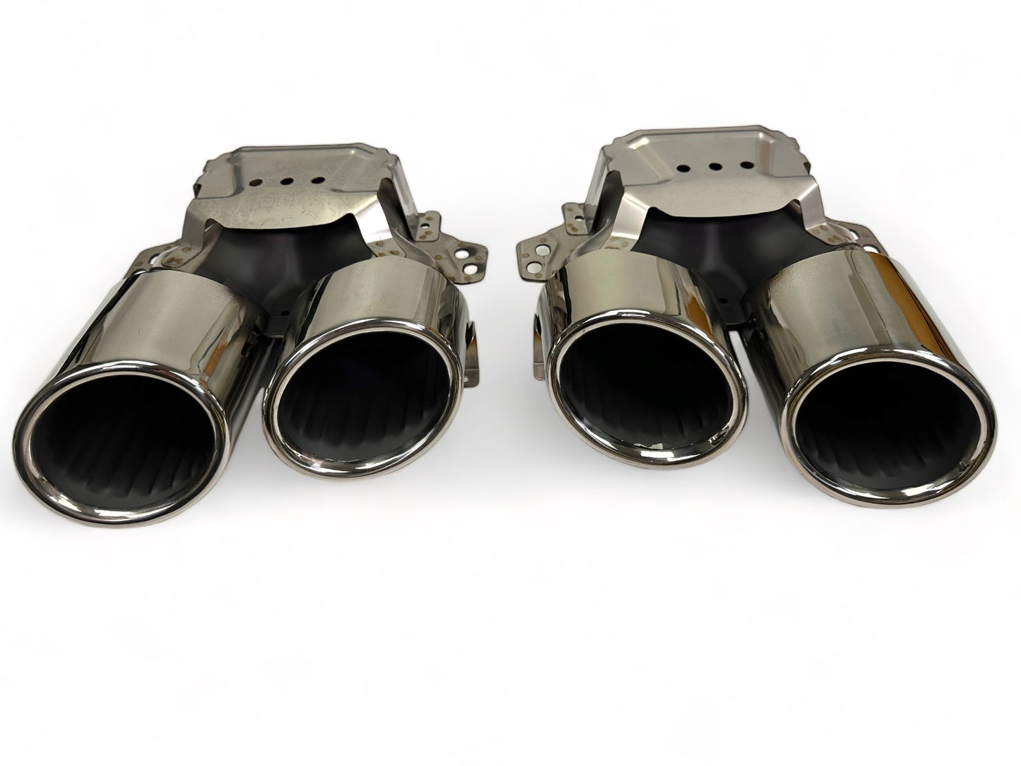 Auspuffblenden Satz Edelstahl verchromt für Diffusor MDS-167500 / MDS-167522