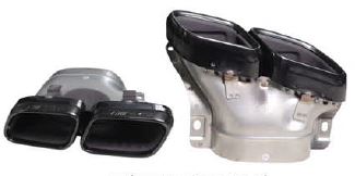 Auspuffblenden Satz schwarz (Black-Chrome) für MDS-Diffusoren 167600 / 167622