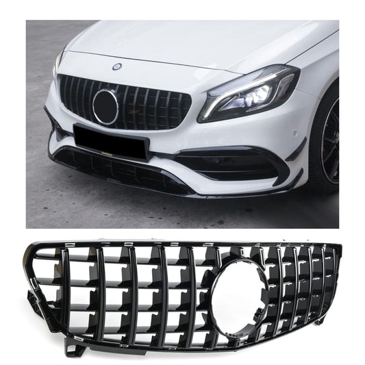 Sport Panamericana GT Kühlergrill hochglanz schwarz für Mercedes A-Klasse W176 Facelift 10/2015-04/2018