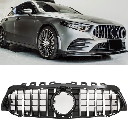 Panamericana GT Kühlergrill schwarz mit Chrom für Mercedes A-Klasse W177 V177 06/2018-12/2022