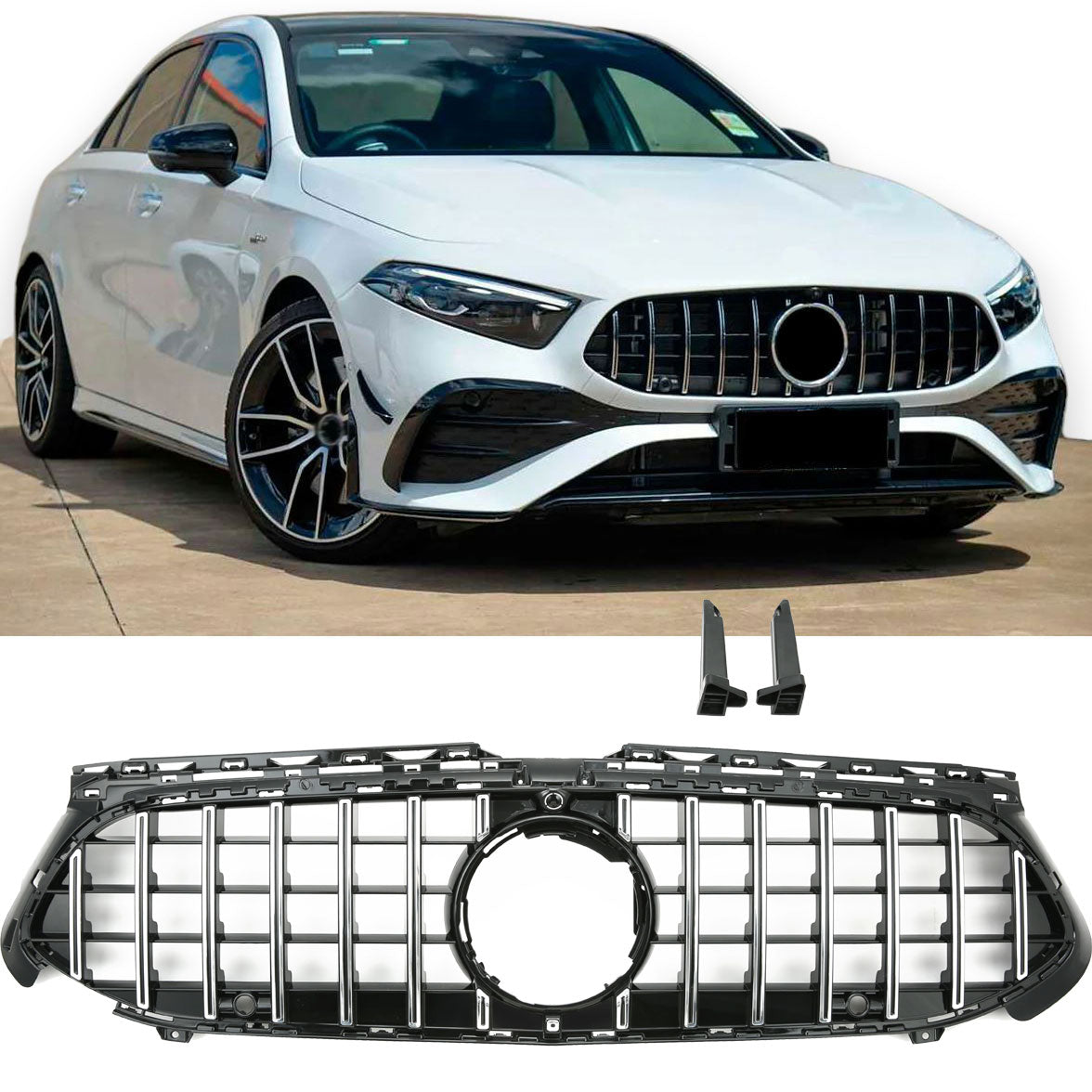 Panamericana GT Kühlergrill hochglanz schwarz für Mercedes A-Klasse W177/V177 Facelift ab 2023