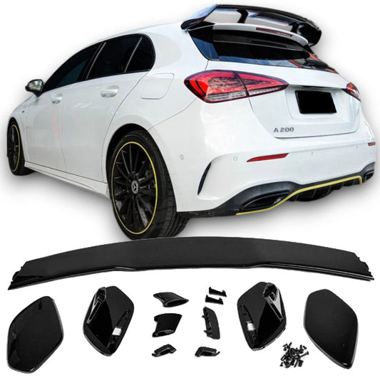 Dachspoiler Heckflügel Hochglanz schwarz für Mercedes A-Klasse W177 ab 05/2018
