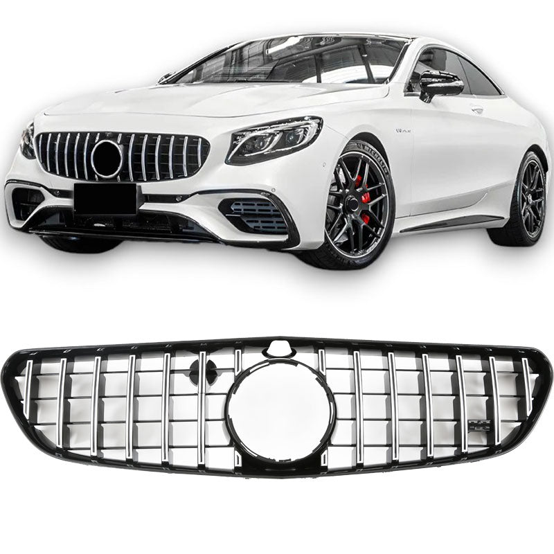 Panamericana Sport Kühlergrill hochglanz schwarz für Mercedes W217 S63 S65 AMG 2014-2018