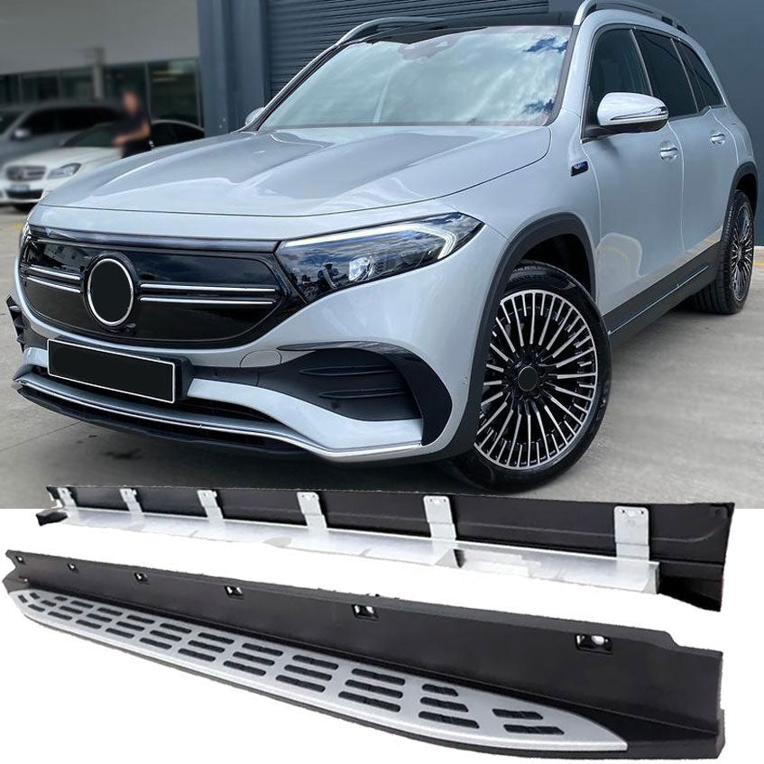 Alu Trittbretter mit Anti-Rutsch Noppen Side Steps für Mercedes EQB X243