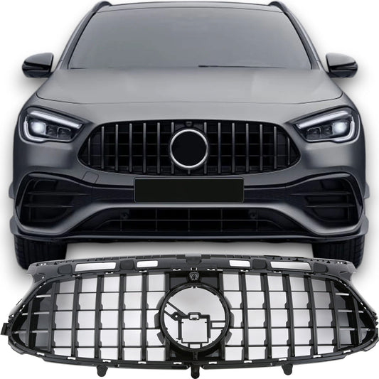 Sport Panamericana GT Kühlergrill für Mercedes GLA H247 AMG Line 2020-2023 hochglanz schwarz
