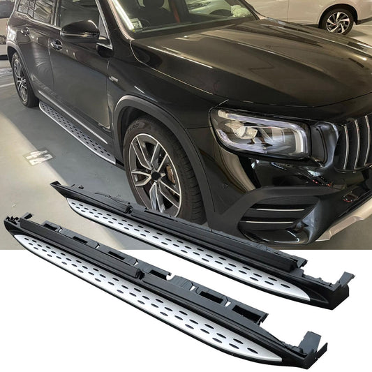 Alu Trittbretter Side Steps mit Anti-Rutsch Noppen für Mercedes GLB X247