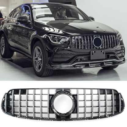 Sport Panamericana GT Kühlergrill hochglanz schwarz für Mercedes GLC X253/W253 Facelift AMG Line