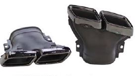 Auspuffblenden Satz schwarz Edelstahl für Diffusor MDS-253500