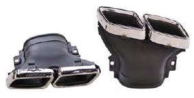 Auspuffblenden Set Edelstahl verchromt für MDS Diffusor 253500