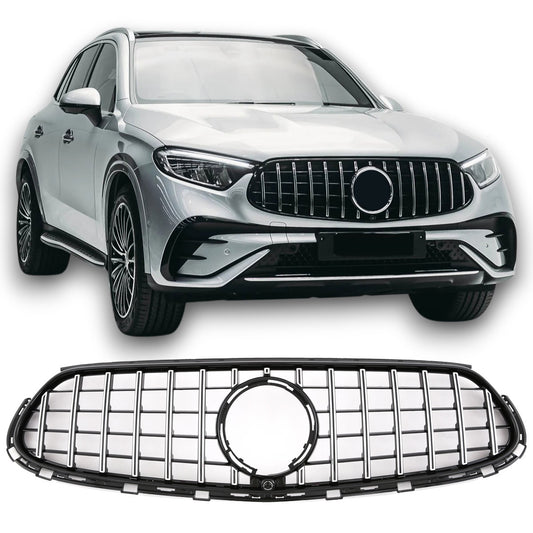 Sport Panamericana GT Kühlergrill für Mercedes GLC W254/C254/X254 AMG Line ab 06/2022 hochglanz schwarz