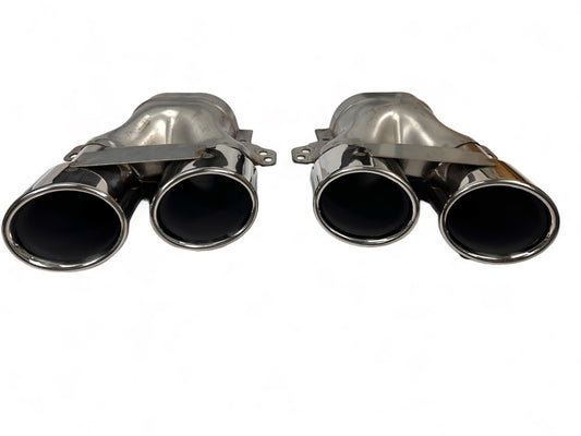 Auspuffblenden Satz Edelstahl verchromt für Diffusor MDS-257500