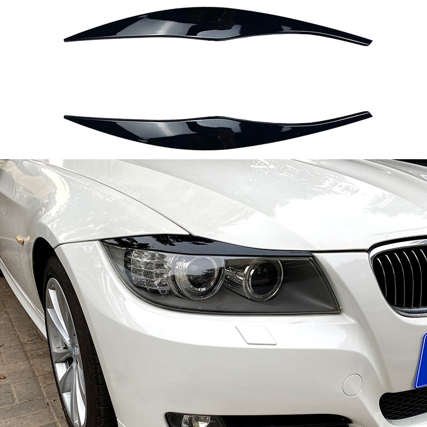 Scheinwerferblenden Böser Blick hochglanz schwarz BMW 3er E90 E91 2005-2012