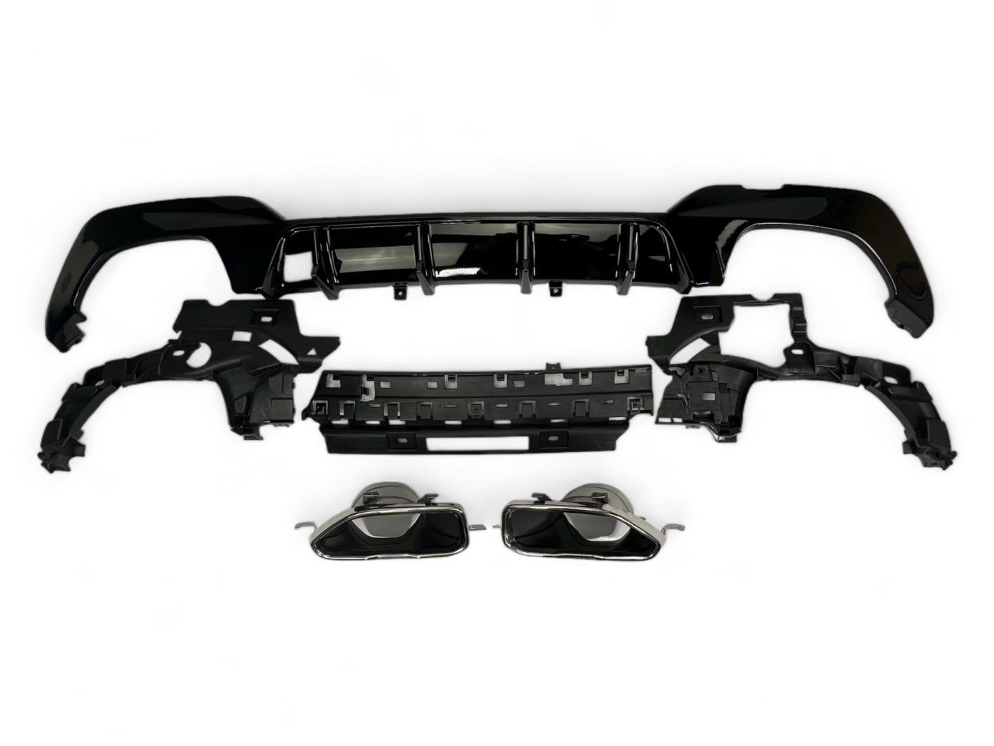 Diffusor mit Auspuffblenden Chrom BMW 3er G20 G21 M Paket 2019-2022