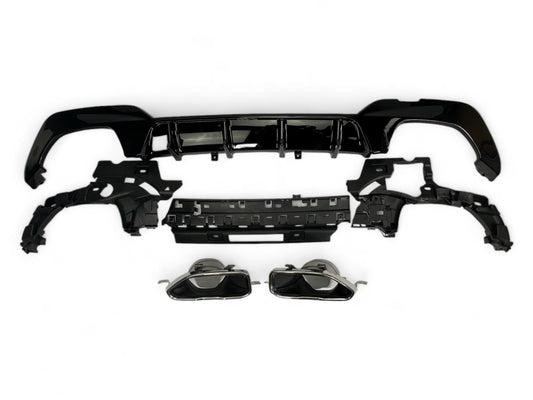 Diffusor mit Auspuffblenden Chrom BMW 3er G20 G21 M Paket 2019-2022