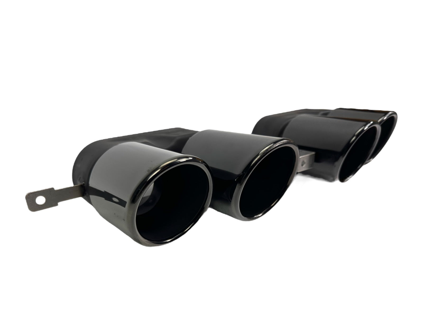 Auspuffblenden Satz hochglanz schwarz Edelstahl für Diffusor MDS-320500