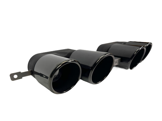 Auspuffblenden Satz hochglanz schwarz Edelstahl für Diffusor MDS-320500