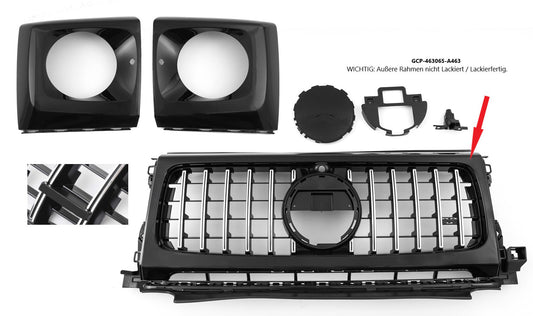 Sport Panamericana GT Kühlergrill Mercedes G-Klasse W463 ab 2018 mit AMG Emblem