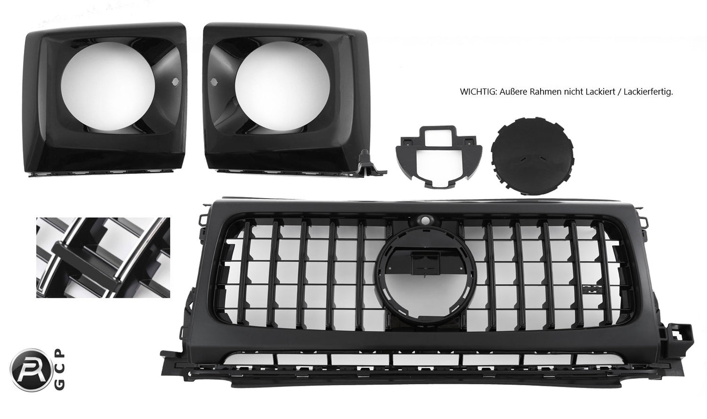 Panamericana GT Kühlergrill für Mercedes G-Klasse W463 ab 2018 schwarz