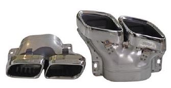 Edelstahl Auspuffblenden Satz verchromt für Diffusor MDS-238600