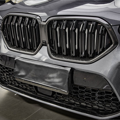 Dry Carbon Kühlergrill Nieren für BMW X6 G06 LCI & X6M F96 LCI
