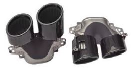 Auspuffblenden Satz Edelstahl schwarz (Black Chrome) für MDS Diffusoren