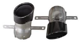 Auspuffblenden Set Edelstahl Black Chrome für Diffusoren