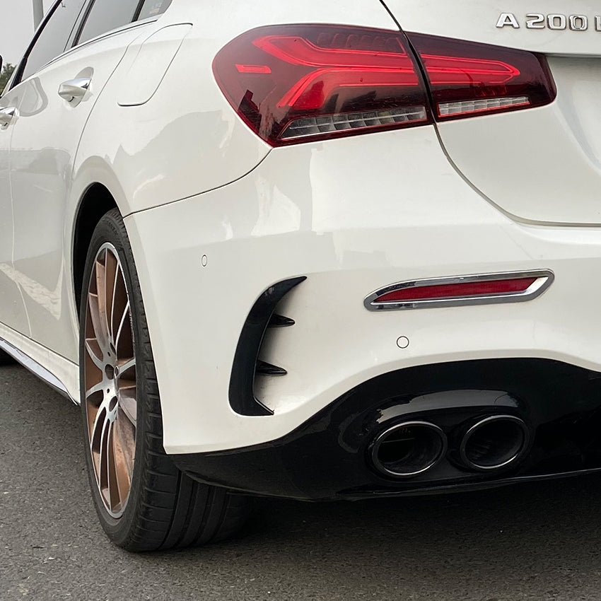 Aero Flaps hinten schwarz für Mercedes A-Klasse W177 AMG Styling