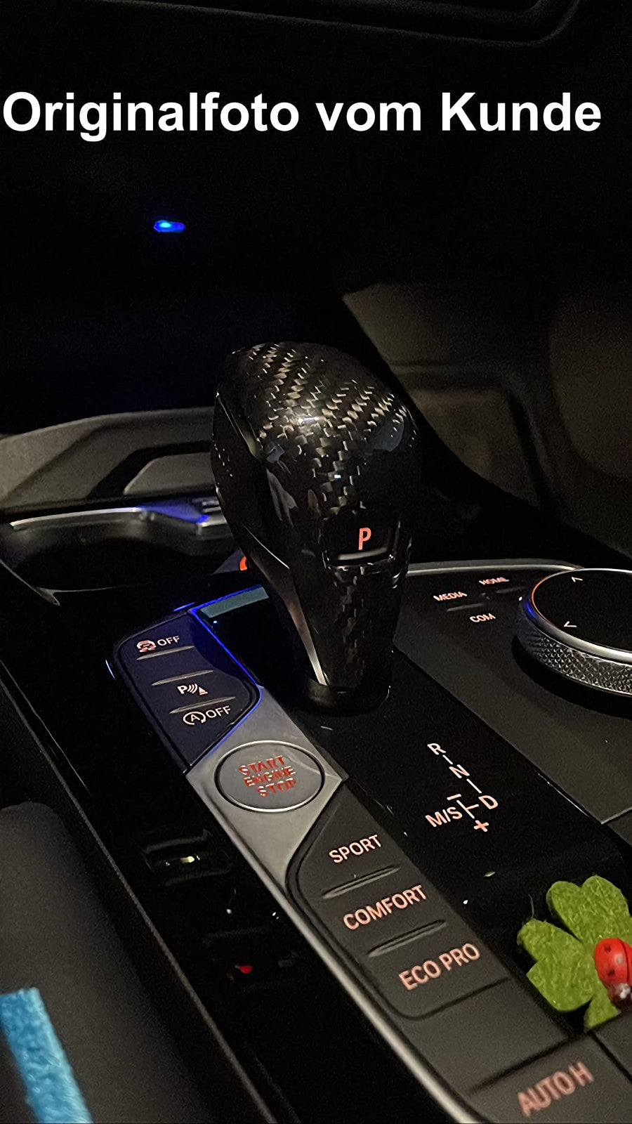 DRY CARBON Schaltknauf Shift Blenden Trim für BMW 1er F40 2er F44 3er G20 G21 4er G22 G23 G26 Z4 G29 X1 F48 X2 F39 X3 G01 X4 G02