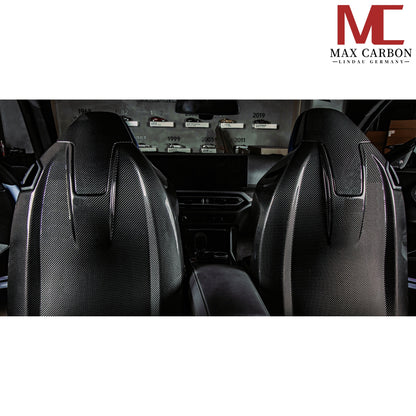Dry Carbon Kopfstützen Cover für BMW M2 G87 / M3 G80 G81 / M4 G82 G83 / X3M F97 / X4M F98 / M8 F91 F92 F93
