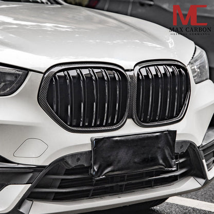 Dry Carbon Kühlergrill Nieren Gitter für BMW X1 F48