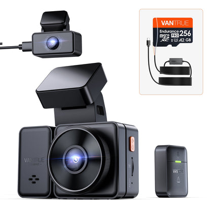 Vantrue E2 Bundle mit Hardwire Kit und 256GB Karte