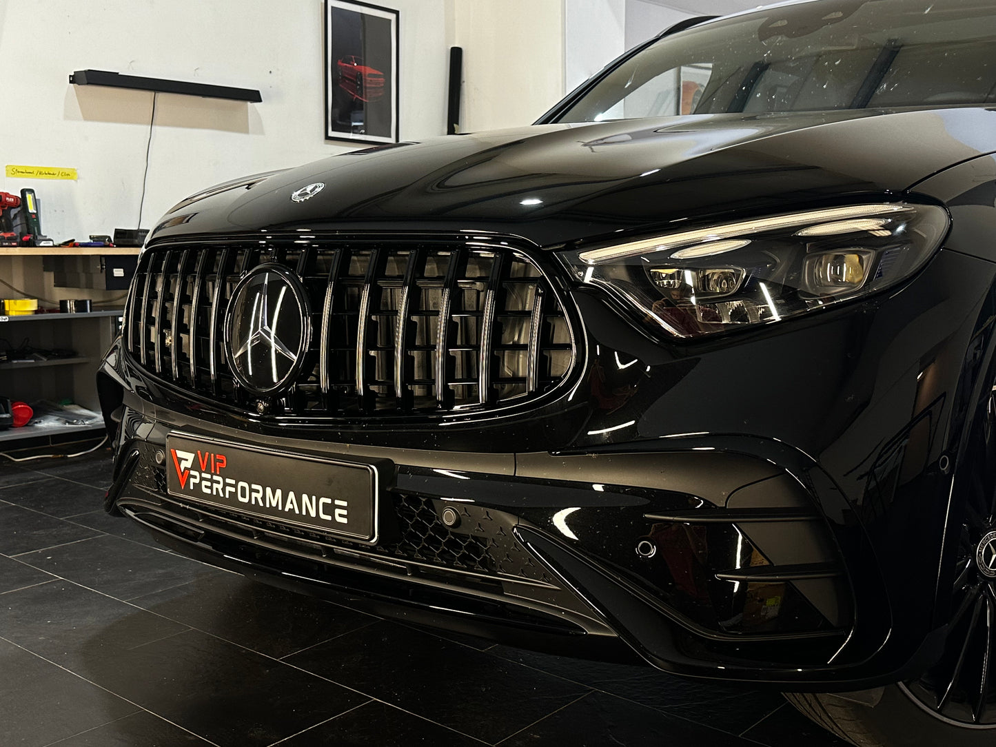 Sport Panamericana GT Kühlergrill für Mercedes GLC W254/C254/X254 AMG Line ab 06/2022 hochglanz schwarz