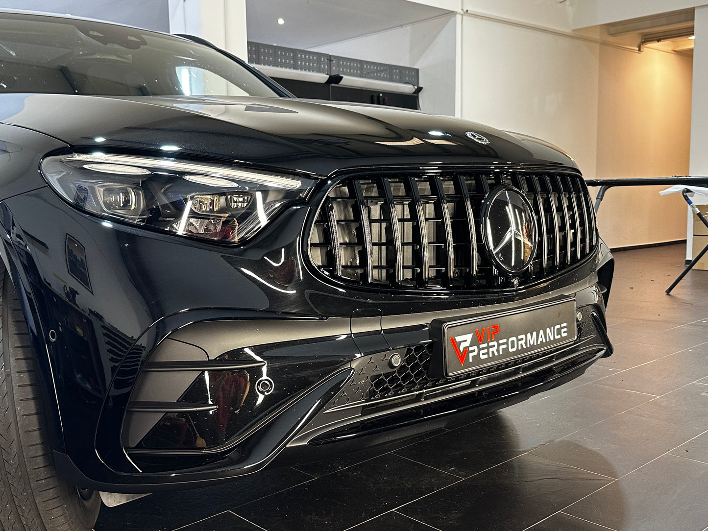 Sport Panamericana GT Kühlergrill für Mercedes GLC W254/C254/X254 AMG Line ab 06/2022 hochglanz schwarz